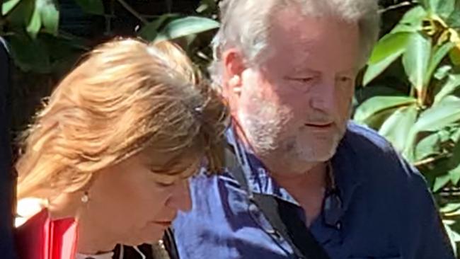 Tafe Miller careers adviser Margaret Elizabeth Hume (left) outside Hornsby court after being charged over drink driving incident. Picture: Madelaine Wong