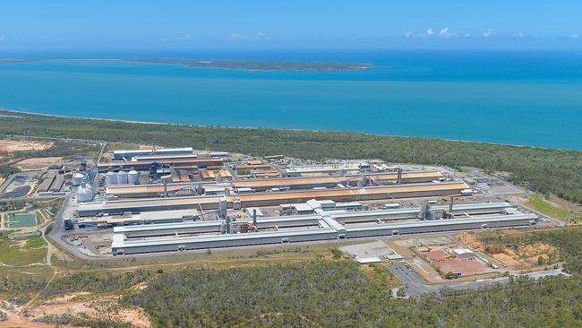 Boyne Smelters Ltd, the aluminium smelter on Boyne Island, as seen from an aerial taken December 2014. Photo Mike Richards / The Observer