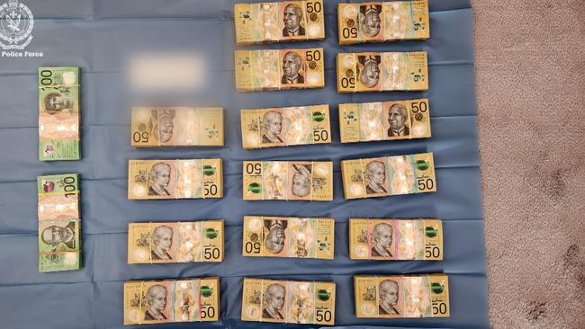 More than $1m was uncovered in the raid. Picture: NSW Police Force