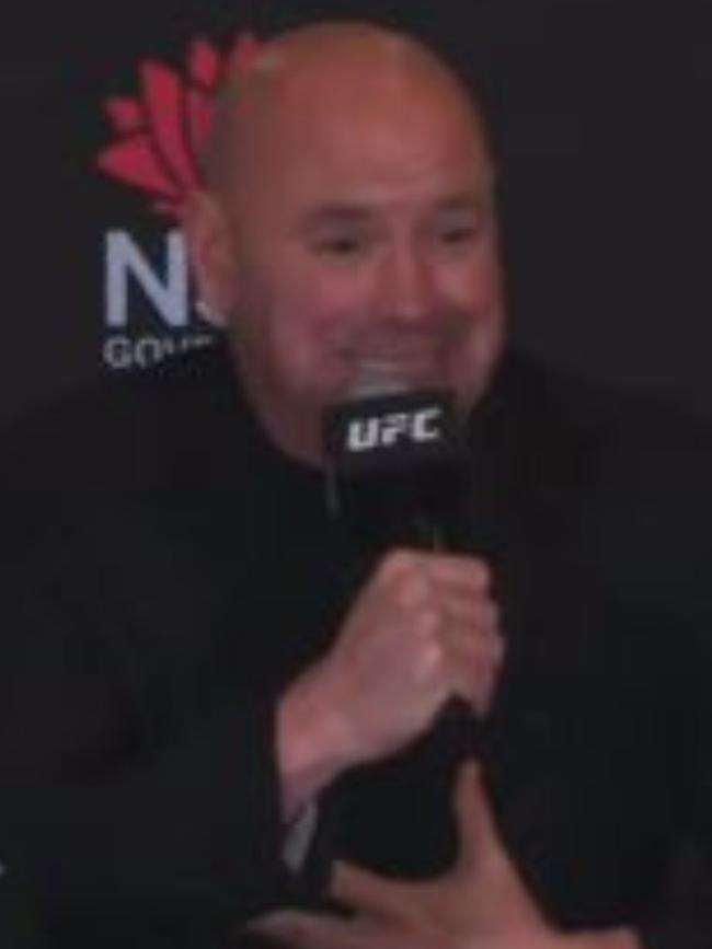 Dana White launched a tirade against Australia media on Sunday. Picture: YouTube