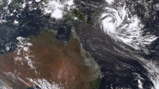 Tropical Cyclone Jasper pictured on satellite at 10am December 5, 2023. Photo: Bureau of Meteorology