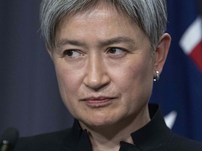 CANBERRA, AUSTRALIA NewsWire Photos OCTOBER 10, 2022:Minister for Foreign Affairs, Senator Penny Wong with IndiaÃ¢â¬â¢s External Affairs Minister Dr. S. Jaishankar, spoke to media at Parliament House in Canberra.Picture: NCA NewsWire / Gary Ramage