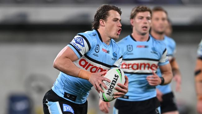 NRL 2023 RD19 Wests Tigers v Cronulla-Sutherland Sharks - Jesse Colquhoun. Picture: NRL Photos