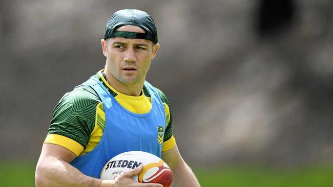 Sydney Roosters recruit Cooper Cronk could play his first game against Melbourne Storm at Adelaide. Picture: LUKAS COCH