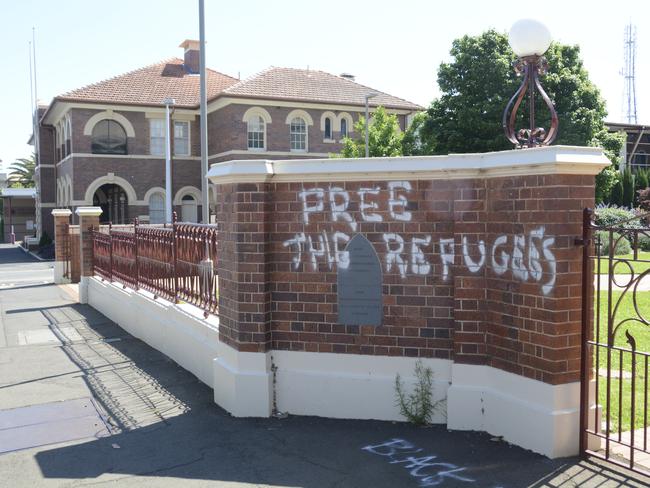 Men charged after Toowoomba CBD graffiti spree