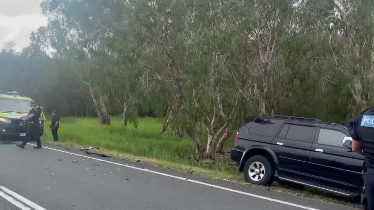 Car crash sends driver to hospital, brings traffic to crawl