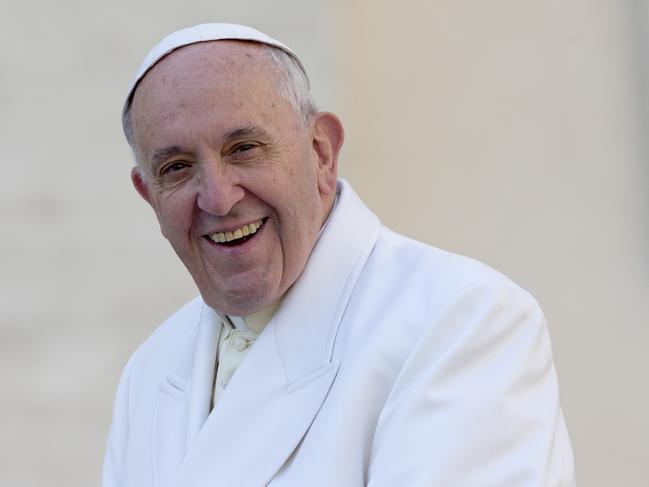 Pope Francis smiles as he arrives for his weekly general audience in St. Peter's Square at the Vatican, Wednesday, Feb. 24, 2016. (AP Photo/Alessandra Tarantino)