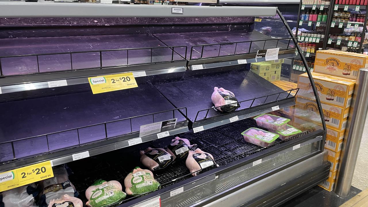 Supermarkets are facing a supply chain issue. Pictured is Woolworths in Flemington, Melbourne. Picture: David Crosling