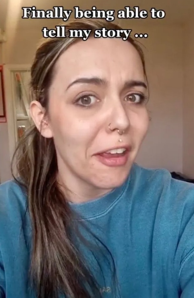 Katie Tradie uses her TikTok to try and end mom shaming, promoting authenticity in parenting. Picture: TikTok/s***_mums_club