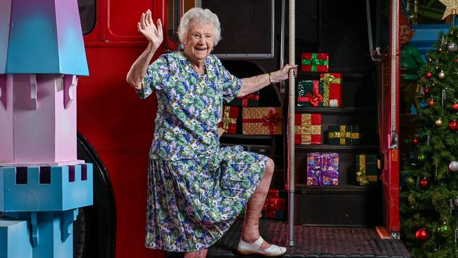 Eileen Harris, 94, was in the first Pageant after the war. This year, this year, she has been offered a spot on the Christmas bus. Photo: Naomi Jellicoe