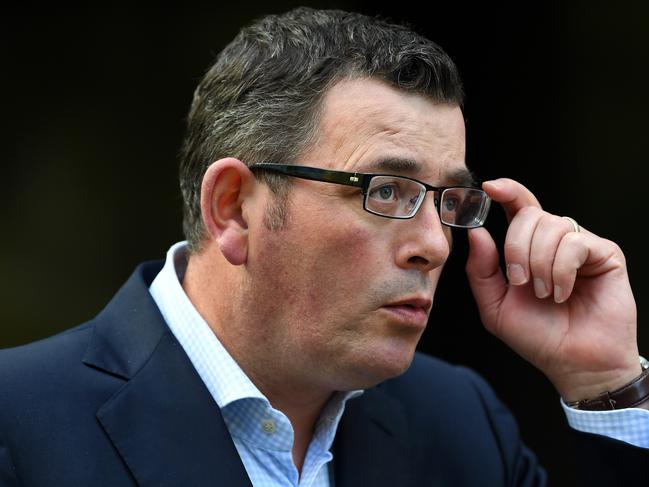 Victorian Premier Daniel Andrews addresses the media. Picture: AAP.