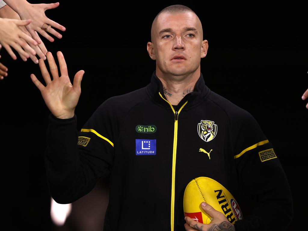 Dustin Martin’s passion for the game has been questioned with Richmond struggling. Picture: Darrian Traynor/AFL Photos/via Getty Images