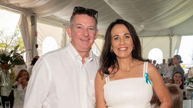 Troy and Gillian Ross at the Touch of Teal Soiree for the Trudy Crowley Foundation at the Mantra at the Harbour on Friday, September 8. Picture: Michaela Harlow