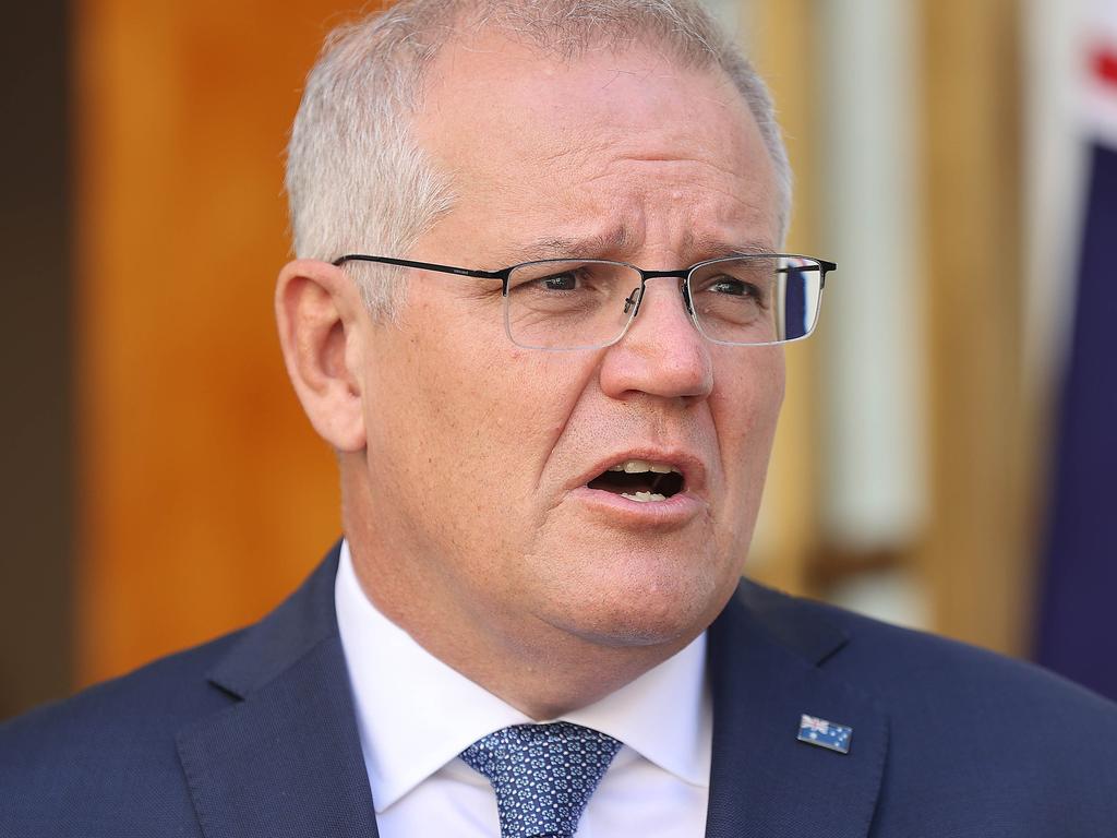 Prime Minister Scott Morrison said critical supply chain workers deemed close contacts would be able to go to work if they didn’t have symptoms and tested negative. Picture: NCA NewsWire / Gary Ramage