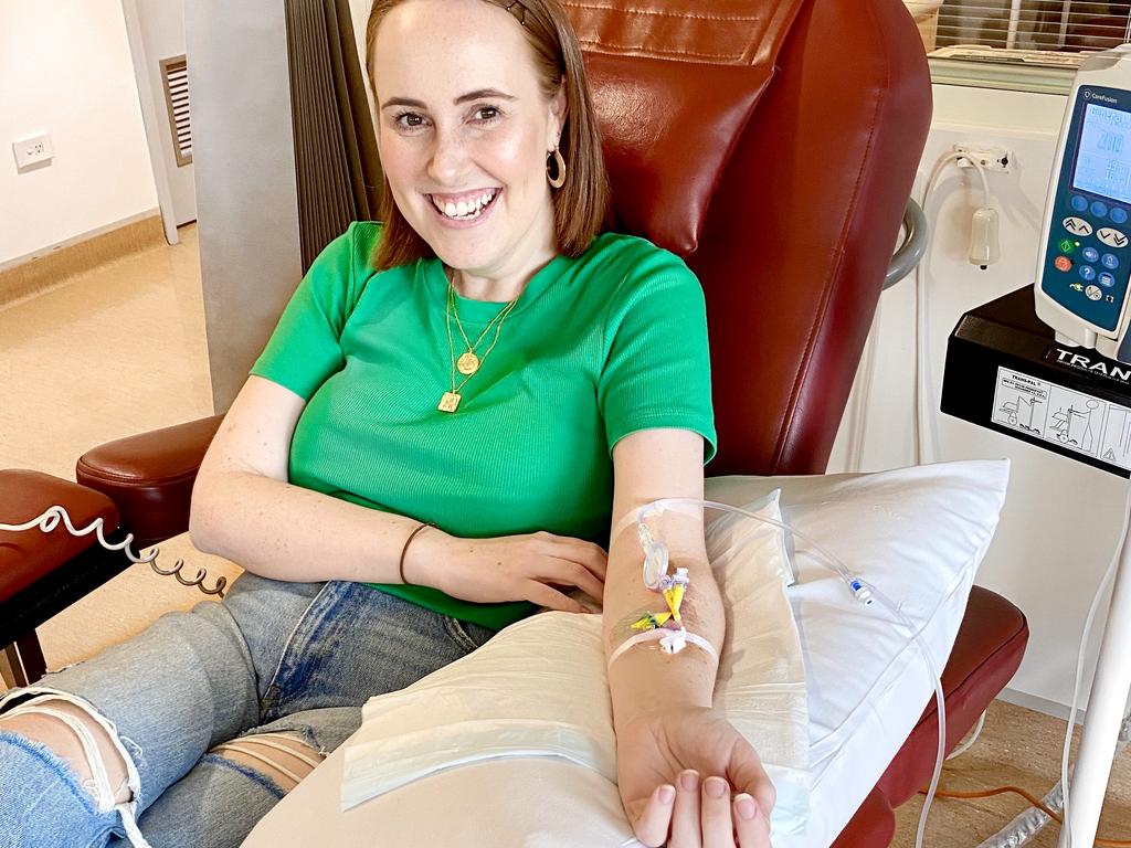 To horror she was diagnosed with stage 4 melanoma (which has since been re-diagnosed to stage 3B) and since February has been undergoing immunotherapy. Picture: Supplied