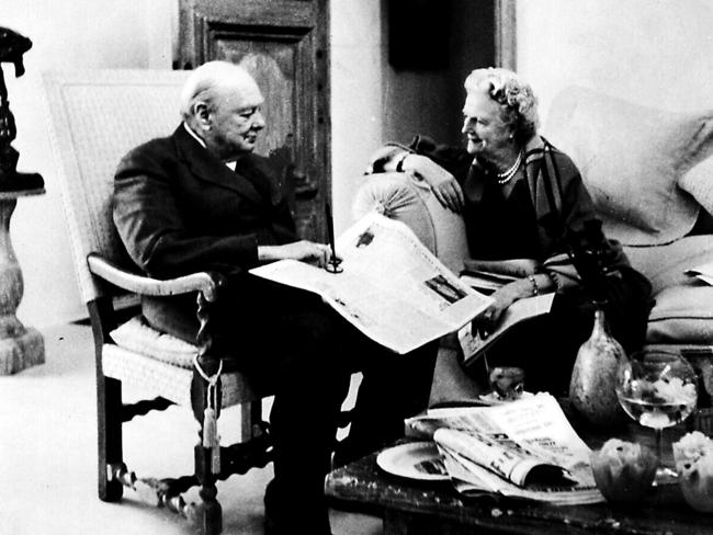 Sir Winston Churchill and Clementine celebrate their Golden Wedding anniversary in 1958.