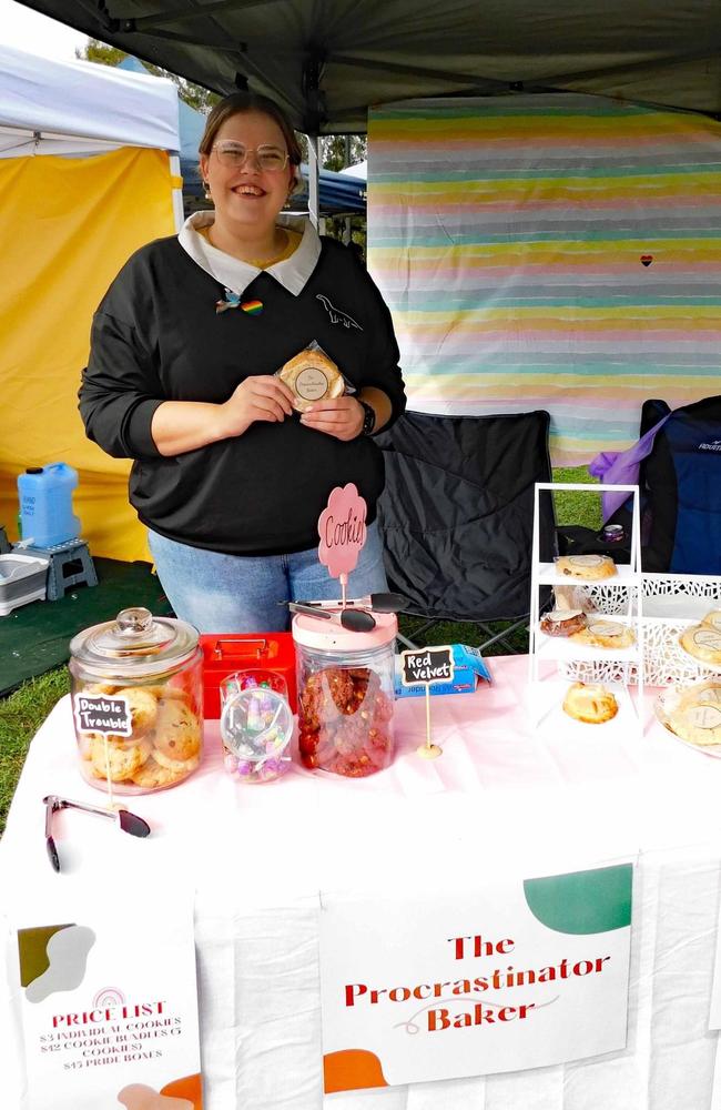 Sarah Dean The Procrastinator Baker at Pride Picnic in the Park in Biloela on June 4, 2022. Picture: Jen Gourley