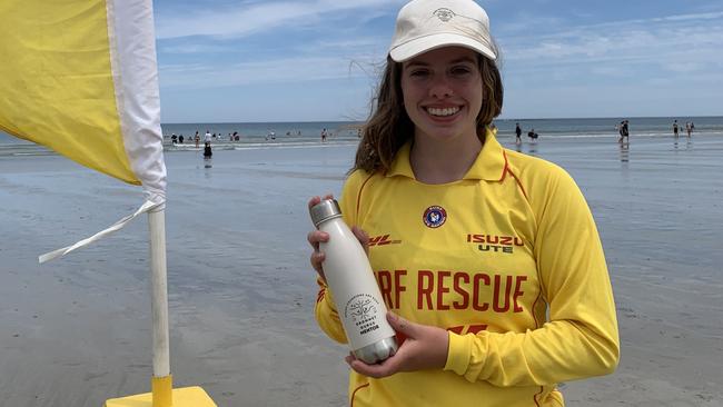 Brydie Smith is a young surf lifesaver at Inverloch Surf Life Saving Club.