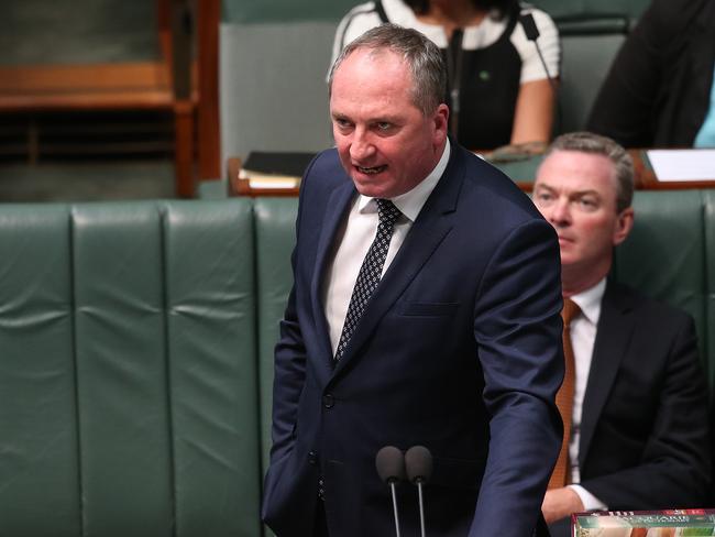 Barnaby Joyce’s personal life continues to dominate the headlines. And he faced a grilling. Picture: Kym Smith