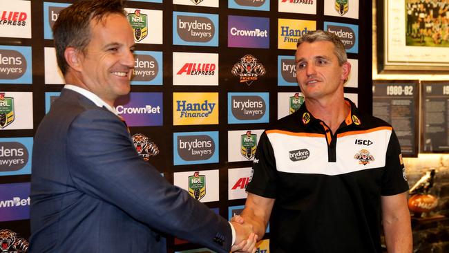 Cleary relationship with former Tigers CEO Justin Pascoe hasn’t recovered. Image: Gregg Porteous