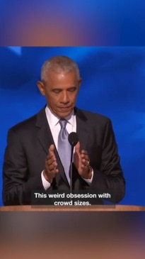 Obama makes a 'size' joke about Donald Trump