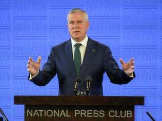 Deputy Prime Minister Michael McCormack is seen speaking at the National Press Club in Canberra, Tuesday, April 30, 2019. Picture: ROHAN THOMSON