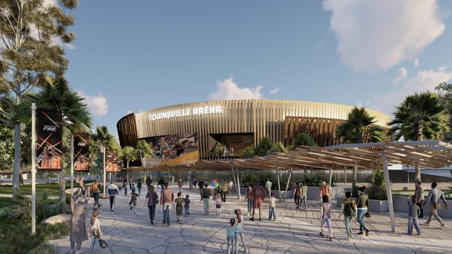 An artists’ impression of the new Townsville Entertainment Arena, part of the Townsville 2032 Legacy Working Group’s submission to Premier David Crisafulli.