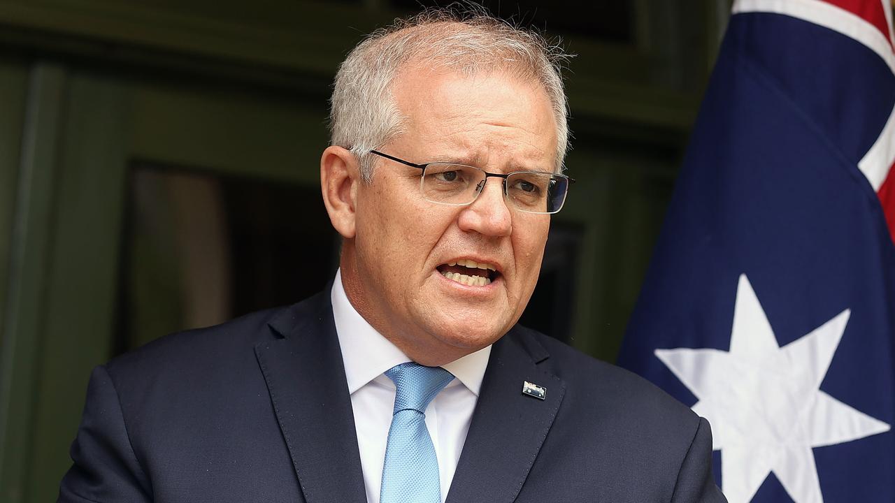 Scott Morrison has reacted to news of Gladys Berejiklian’s resignation as NSW Premier. Picture: NCA NewsWire/Gary Ramage