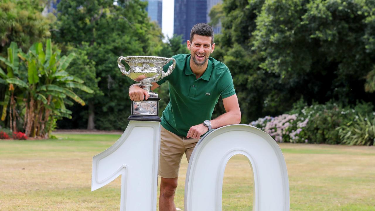 Novak Djokovic will head to Perth for the United Cup before his focus switches to winning an 11th Australian Open. Picture: Tim Carrafa