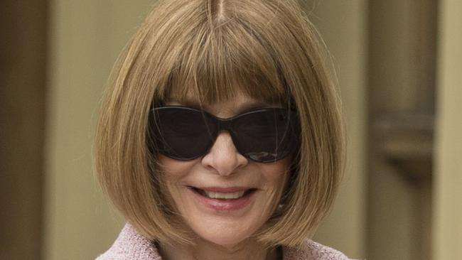 Editor-in-Chief, American Vogue and Artistic Director Dame Anna Wintour poses for a photo after receiving her Dame Commander insignia from Britain's Queen Elizabeth II. Picture: AP