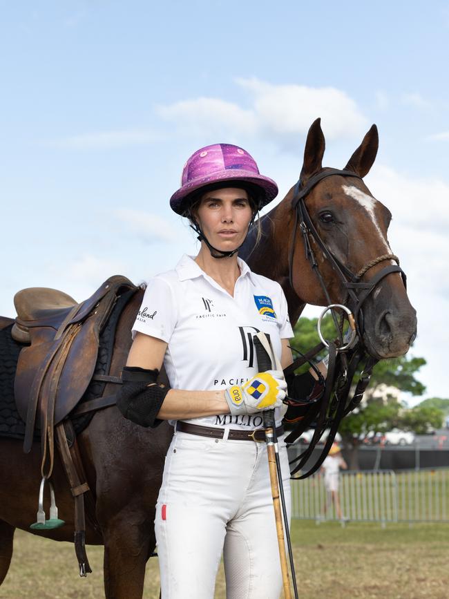 Delfina Blaquier competed in the Magic Millions Polo match. Picture by Luke Marsden