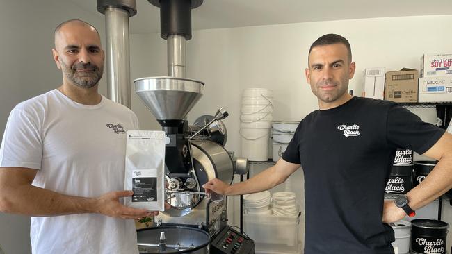 Brothers Nick and Michael Daloisio, who created Charlie Black Coffee Co. The small company is set up within El Estanco in Greenock, and delivers fresh roasted coffee to customers. Picture: Amy Maynard