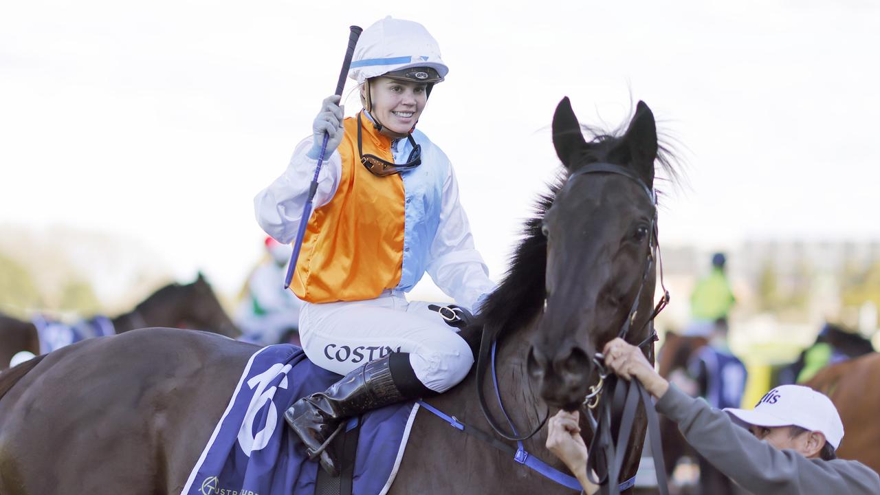 Winona Costin looks hard to beat in the TAB Jockey Challenge at Forbes. Picture: Getty Images