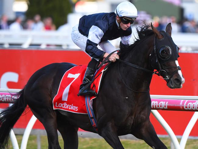 James McDonald and Yucatan take out the Herbert Power Stakes. Picture: Getty Images