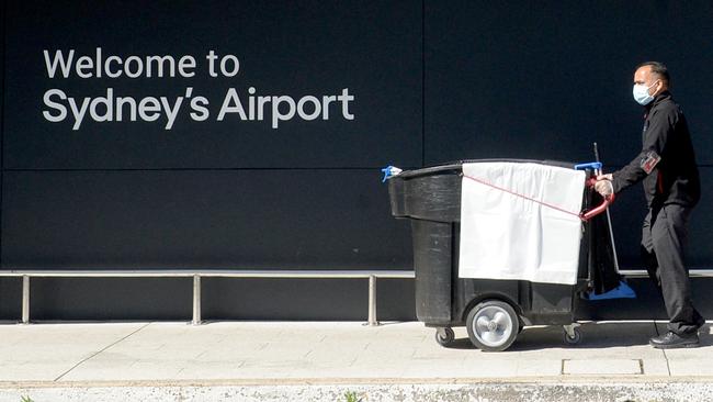 Deserted scenes at Sydney International airport, Sydney,Thursday, Aug 27, 2020. Picture: NCA NewsWire / Jeremy Piper