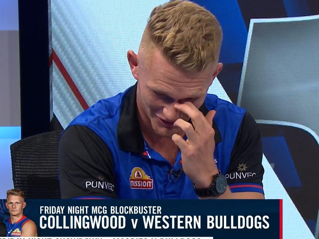 Adam Treloar on AFL 360. Photo: Kayo.
