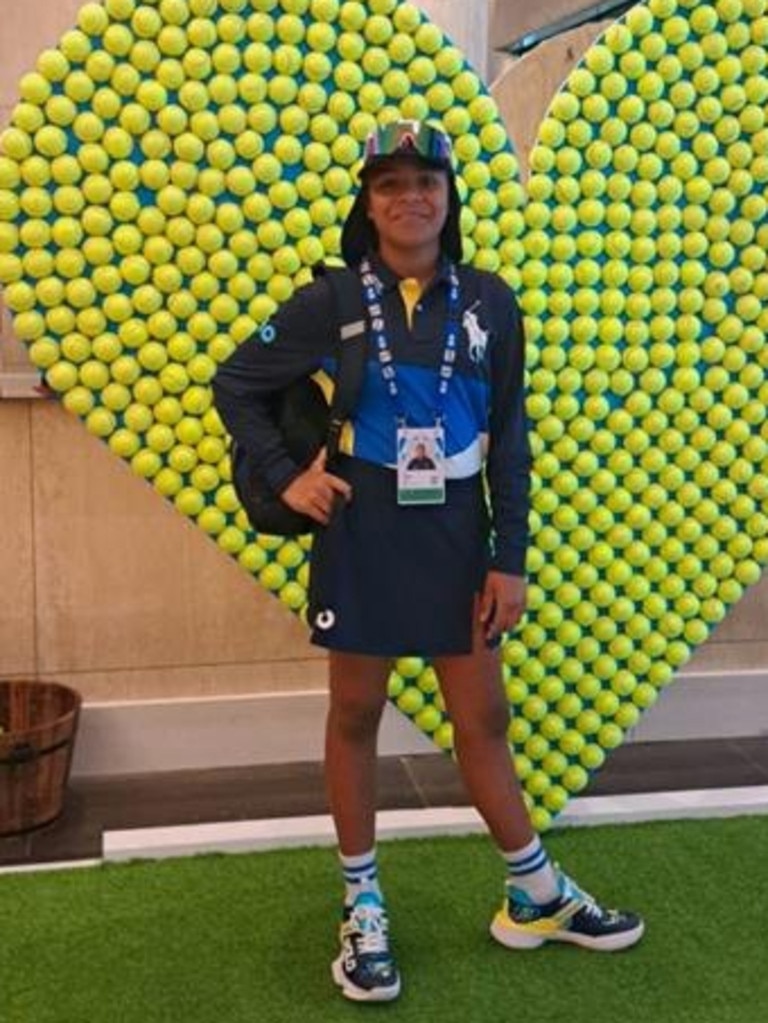 Mya Priest at the Australian Open. Picture: Tennis NT Facebook.