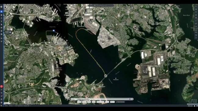 Marine Traffic Tracking Shows Cargo Ship Movements Before Bridge Collision