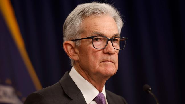 WASHINGTON, DC - MARCH 20: Federal Reserve Bank Chair Jerome Powell speaks during a news conference at the bank's William McChesney Martin building on March 20, 2024 in Washington, DC. Following a meeting of the Federal Open Markets Committee, Powell announced that the Fed left interest rates unchanged at about 5.3 percent, but suggested it may cut rates three times later this year as inflation eases.   Chip Somodevilla/Getty Images/AFP (Photo by CHIP SOMODEVILLA / GETTY IMAGES NORTH AMERICA / Getty Images via AFP)