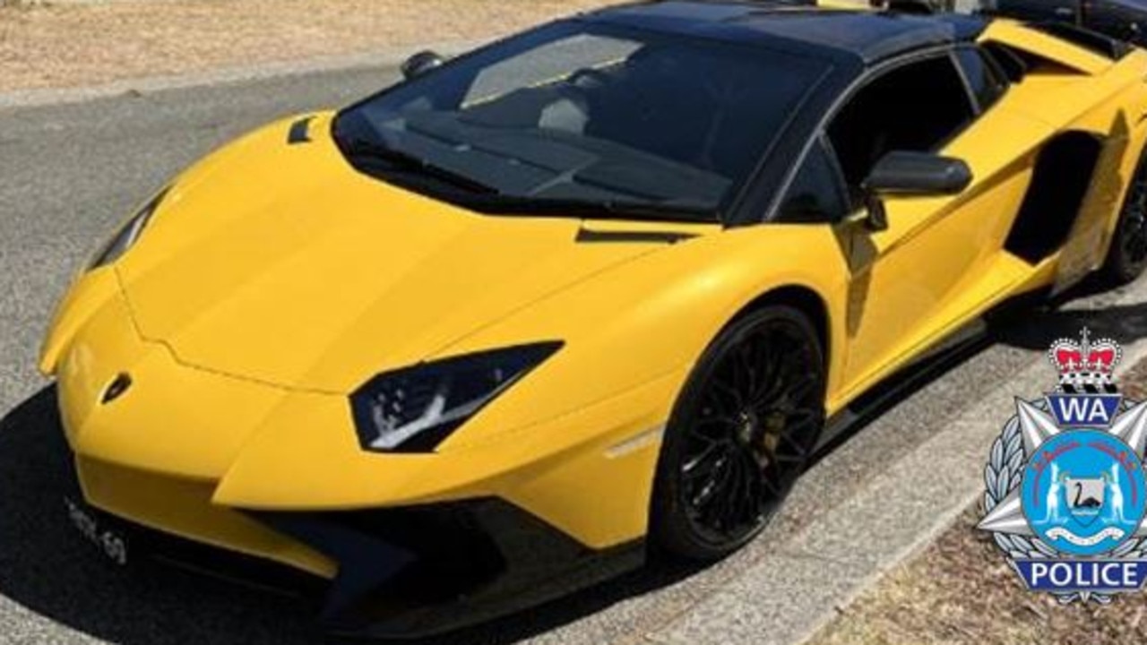 The Lamborghini Aventador was seized after its owner was allegedly spotted driving it at 155km/h in a 100 zone on Reid Highway.