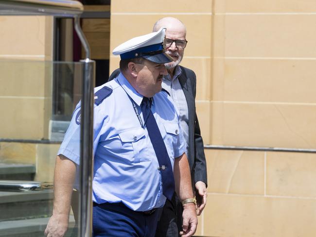 Convicted sex offender Darrel George Harington leave the supreme court in Hobart.