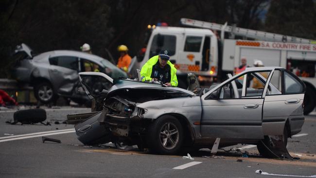 The scene of the fatal crash. Picture: Tom Huntley