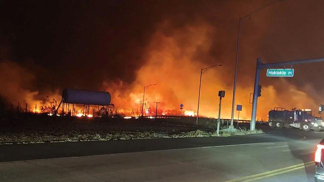 The wildfire in Maui has devastated the US. Picture: Zeke Kalua