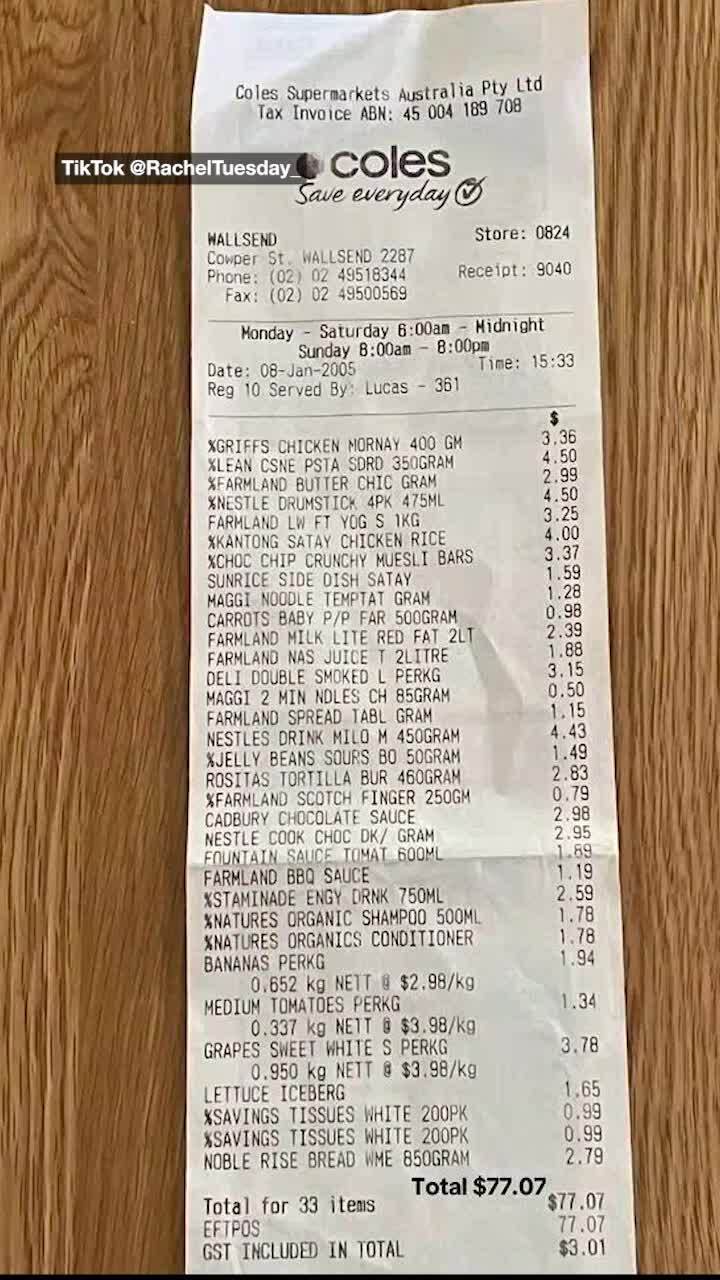 2005 receipt you'll want to see