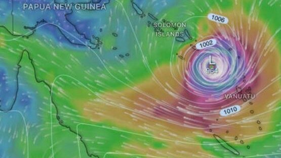 Cyclone watchers are tracking the storm in the Coral Sea. Picture: Higgins Storm Chasing