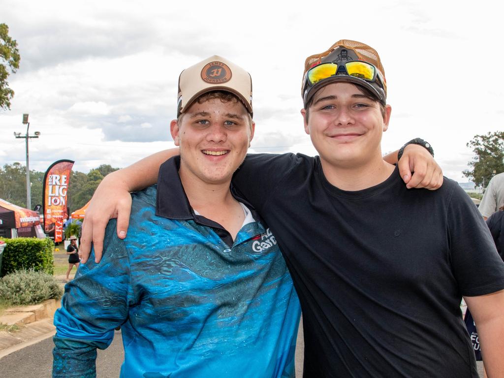 Ethan Hanslo (left) and Tyson Allen at Meatstock - Music, Barbecue and Camping Festival at Toowoomba Showgrounds.Friday March 8, 2024 Picture: Bev Lacey