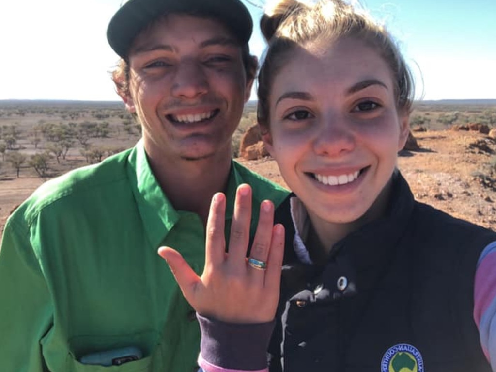 Rhiley and Maree Kuhrt became engaged in June 2021. Picture: Facebook / Maree Kuhrt