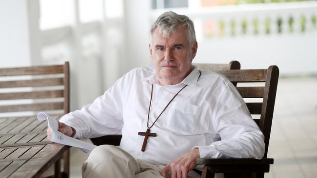 Bishop James Foley at his Abbott St residence. Picture: Stewart McLean