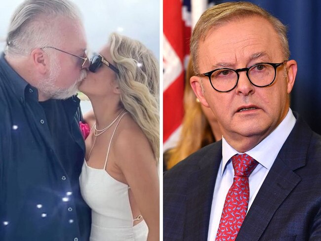 Anthony Albanese is under fire for attending the lavish wedding of shock jock Kyle Sandilands, whose best man is a convicted drug smuggler.