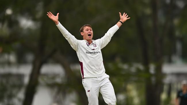 Marnus Labuschagne appeals unsuccessfully during the Sheffield Shield. (Photo by Albert Perez/Getty Images)